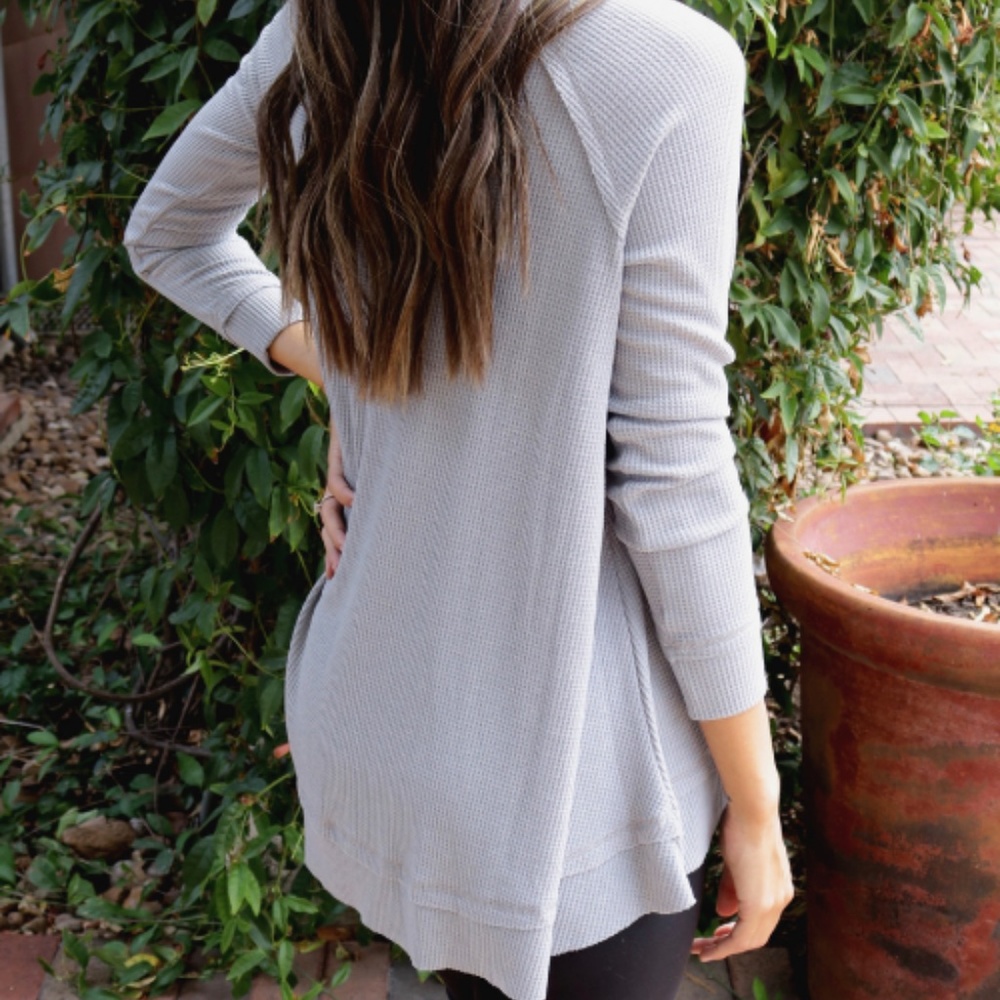 Hi-Low Waffle Top - Picture 2 of 3